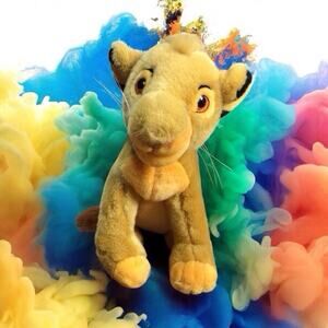 Disney Store The Lion King Young Simba Plush Stuffed Sitting Toy 14"